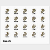 Sticker Rond Usmc [pochoir] (Feuille)
