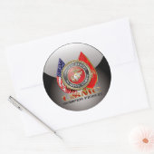 Sticker Rond USMC Semper Fi [édition spéciale] [3D] (Enveloppe)