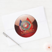 Sticker Rond USMC Semper Fi [édition spéciale] [3D] (Enveloppe)