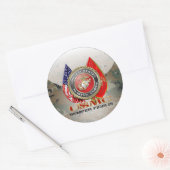 Sticker Rond USMC Semper Fi [édition spéciale] [3D] (Enveloppe)