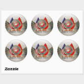 Sticker Rond USMC Semper Fi [édition spéciale] [3D] (Feuille)