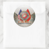 Sticker Rond USMC Semper Fi [édition spéciale] [3D] (Sac)