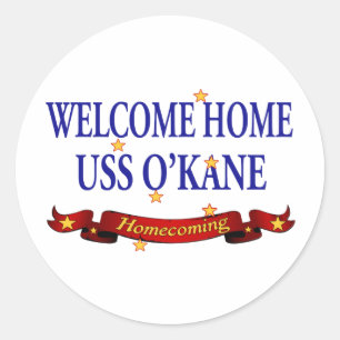 Sticker Rond USS à la maison bienvenu O'Kane
