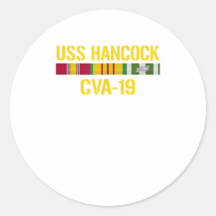 Sticker Rond USS Hancock CVA19 Vietnam Vétérinaire
