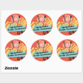 Sticker Rond ustensiles Abstraits de table de la cuisine de (Feuille)