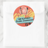 Sticker Rond ustensiles Abstraits de table de la cuisine de (Sac)