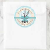 Sticker Rond ustensiles bow personnalisée de la cuisine de (Sac)