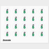 Sticker Rond Ustensiles de cuisine (Feuille)