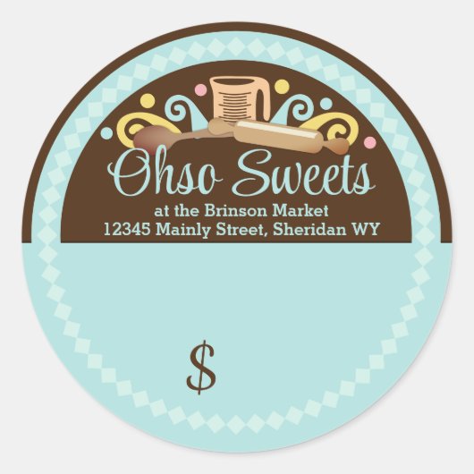 Sticker Rond ustensiles de cuisson à cuisine de la cuisine de (Devant)