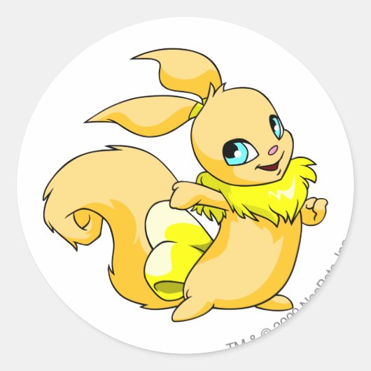 Sticker Rond Usul jaune (Devant)