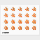 Sticker Rond Usul Orange (Feuille)