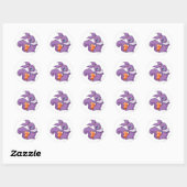 Sticker Rond Usul Purple (Feuille)