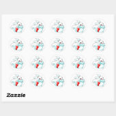 Sticker Rond Usul White (Feuille)