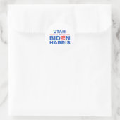 Sticker Rond Utah pour Biden Harris (Sac)