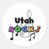 Sticker Rond Utah Rocks (Devant)