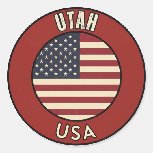 Sticker Rond Utah's Mighty 5 - National Parks Gift (Devant)