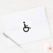 Sticker Rond utilisateur de fauteuil roulant (Enveloppe)