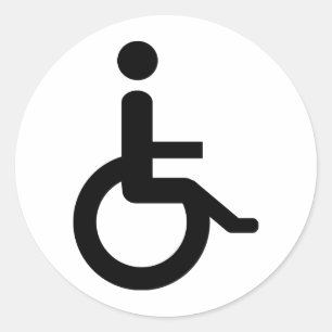 Sticker Rond utilisateur de fauteuil roulant