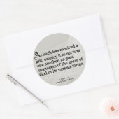 Sticker Rond Utilisation des dons de Dieu 1 Pierre 4:10 (Enveloppe)