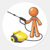 Sticker Rond Utilisation D'Une Lave-Pression (Devant)
