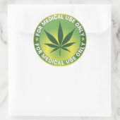 Sticker Rond Utilisation Médicale Marajuana (Sac)