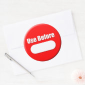 Sticker Rond Utiliser Avant L'Autocollant (Grand) (Enveloppe)