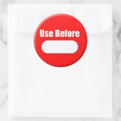 Sticker Rond Utiliser Avant L'Autocollant (Grand) (Sac)