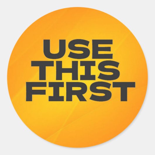 Sticker Rond Utiliser ce premier (Devant)