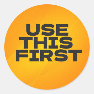 Sticker Rond Utiliser ce premier