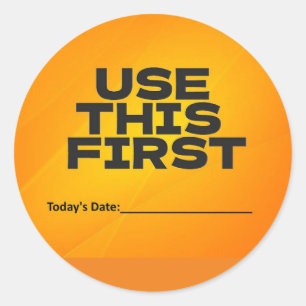 Sticker Rond Utiliser cette première date
