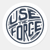 Sticker Rond Utiliser la force 2 (Devant)