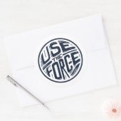 Sticker Rond Utiliser la force 2 (Enveloppe)