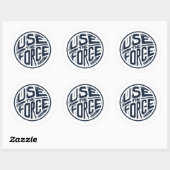 Sticker Rond Utiliser la force 2 (Feuille)