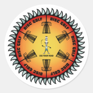 Sticker Rond Utilisez votre tête 2