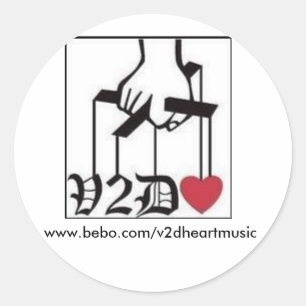 Sticker Rond v2dheart familia, www.bebo.com/v2dheartmusic