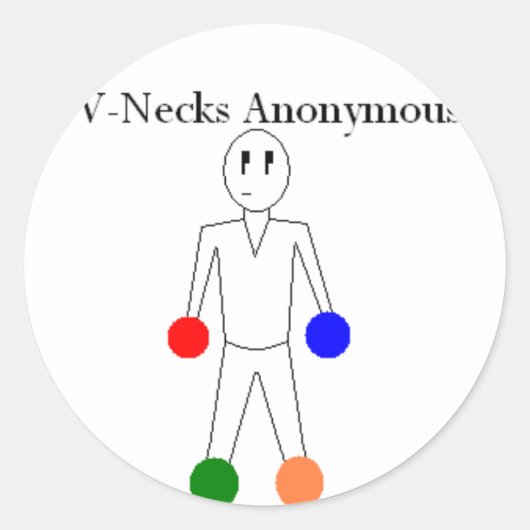 Sticker Rond V-Cous anonymes (Devant)