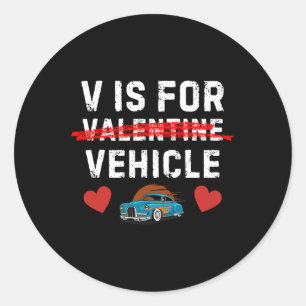 Sticker Rond V Est Pour Véhicule Amusant Vieux Rétro Vintage Au