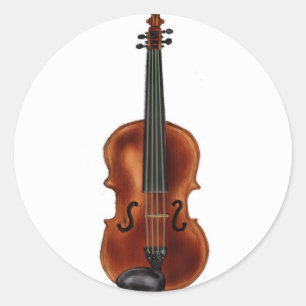 Sticker Rond V est pour Violon