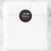 Sticker Rond V est pour Vr C (Sac)
