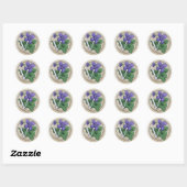 Sticker Rond V pour violets (Feuille)