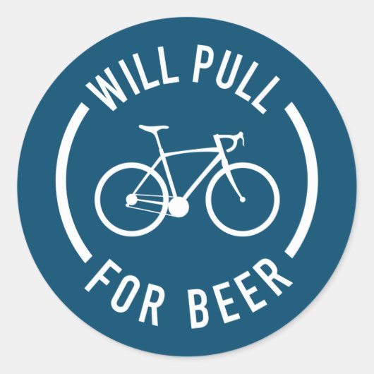 Sticker Rond Va Tirer Pour Le Vélo De Bière (Devant)