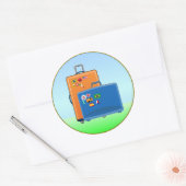 Sticker Rond Vacances (Enveloppe)