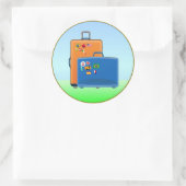 Sticker Rond Vacances (Sac)