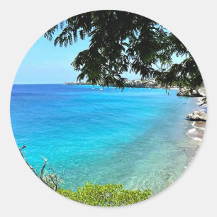 Sticker Rond Vacances à Curaçao