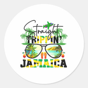 Sticker Rond Vacances à la Jamaïque en 2025 pour l'anniversaire