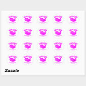Sticker Rond Vacances au lit (Feuille)
