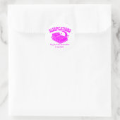 Sticker Rond Vacances au lit (Sac)