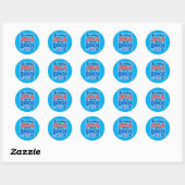 Sticker Rond Vacances au soleil (Feuille)