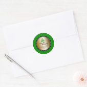 Sticker Rond Vacances Baking Green Gold de la cuisine de (Enveloppe)