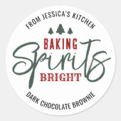 Sticker Rond Vacances Baking Spirits Bright Christmas Cookies (Devant)
